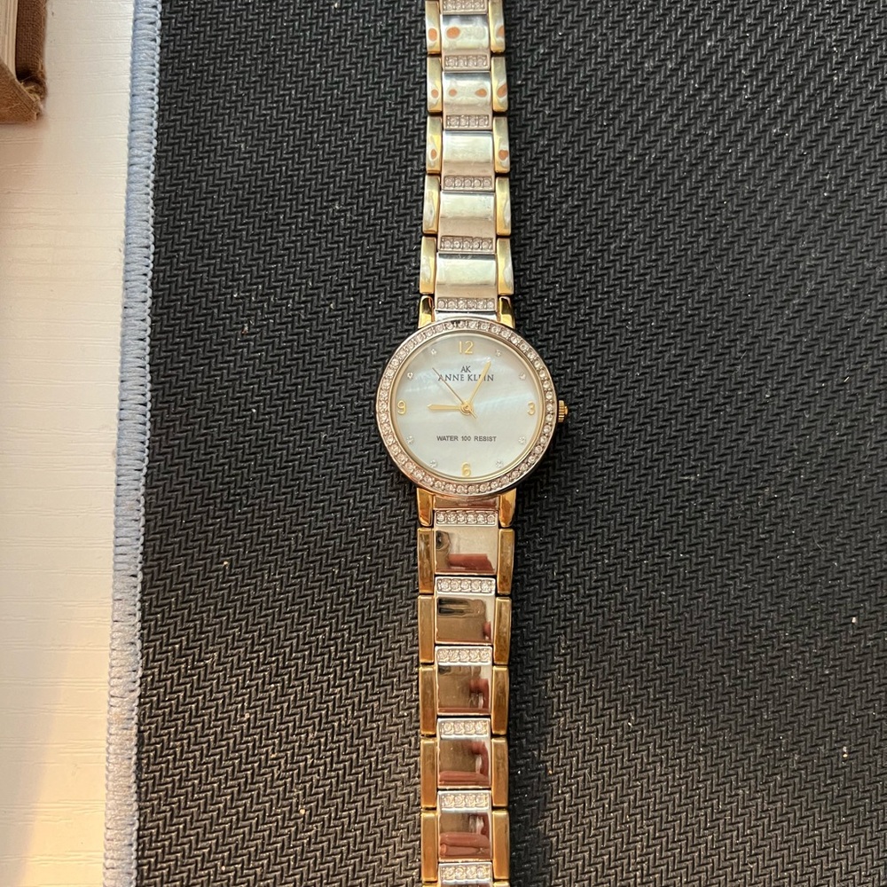 Anne Klein Crystal embellished watch